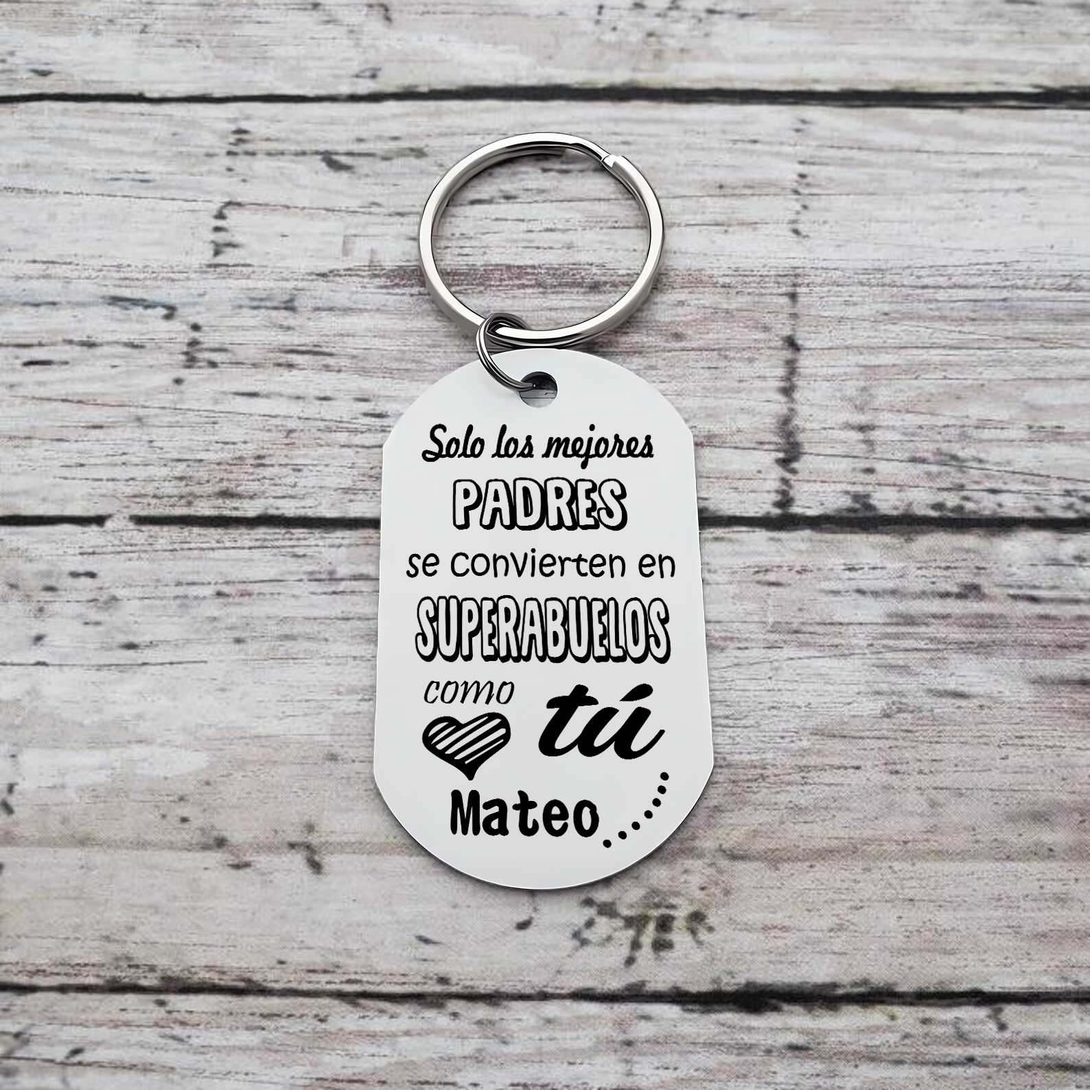 A mi abuelo-Llavero SUPERABUELOS personalizado con 1 nombre-Jessemade ES