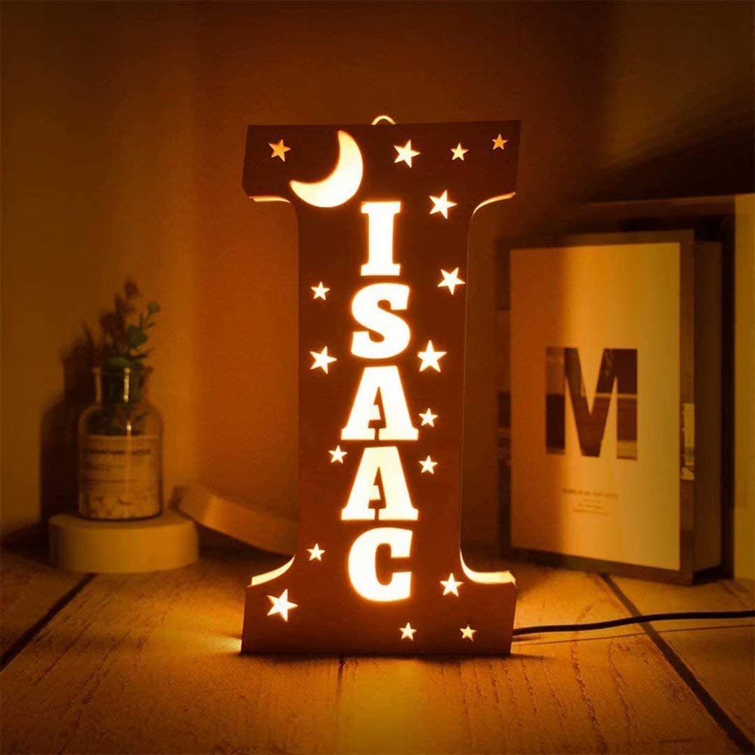 Lámpara 3D Ilusión Luz de Noche LED 26 Letras con 1 nombre personalizado-Jessemade ES