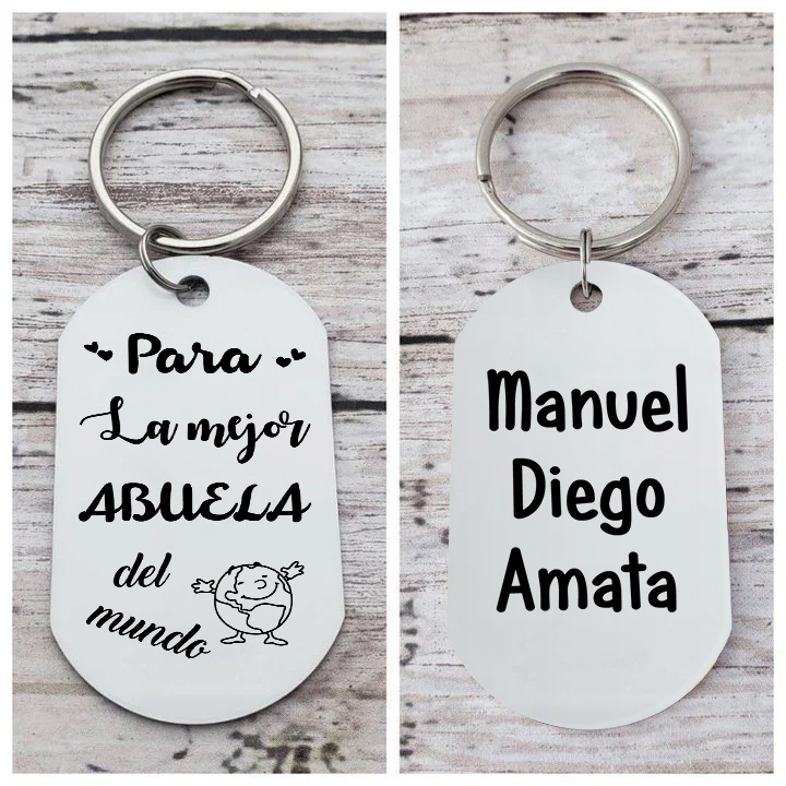 A mi abuela - Llavero 1-5 Nombres Personalizado LA MEJOR ABUELA-Jessemade ES