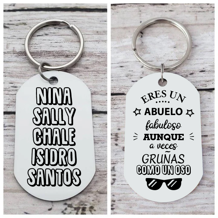 A mi abuelo-Llavero ERES UN ABUELO FABULOSO personalizado con 1-5 nombres-Jessemade ES