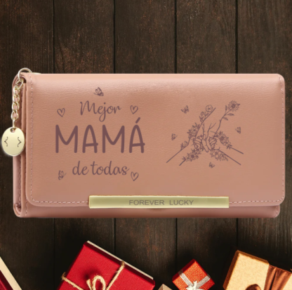 A mi abuela-Cartera personalizada para abuela con nombres grabados y diseño único – Detalle práctico Día de los Abuelos, regalo especial para la abuela más querida