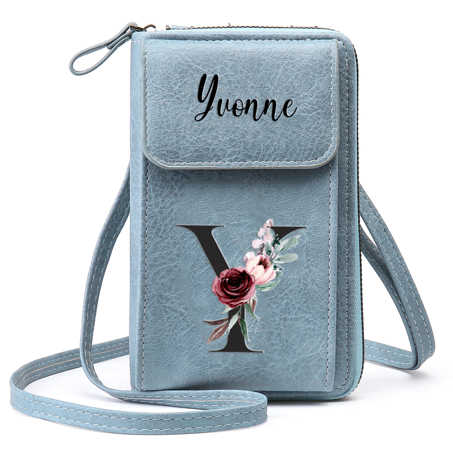 Cartera, billetera con 1 nombre y 1 letra personalizados monedero clásico para mujer-Jessemade ES