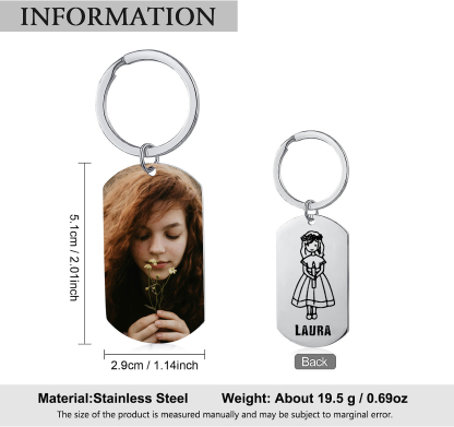 Comunión-Llavero con icono de comunión 1 foto y 1 nombre personalizados-Jessemade ES