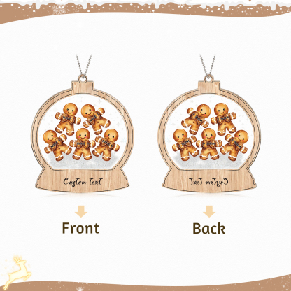 Navidad-Ornamentos Navideños de Acrílico Bola de Cristal 5 Nombres con Texto Personalizados