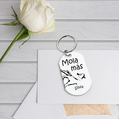 Llavero personalizado con 2 nombres para pareja unidad de llaveros