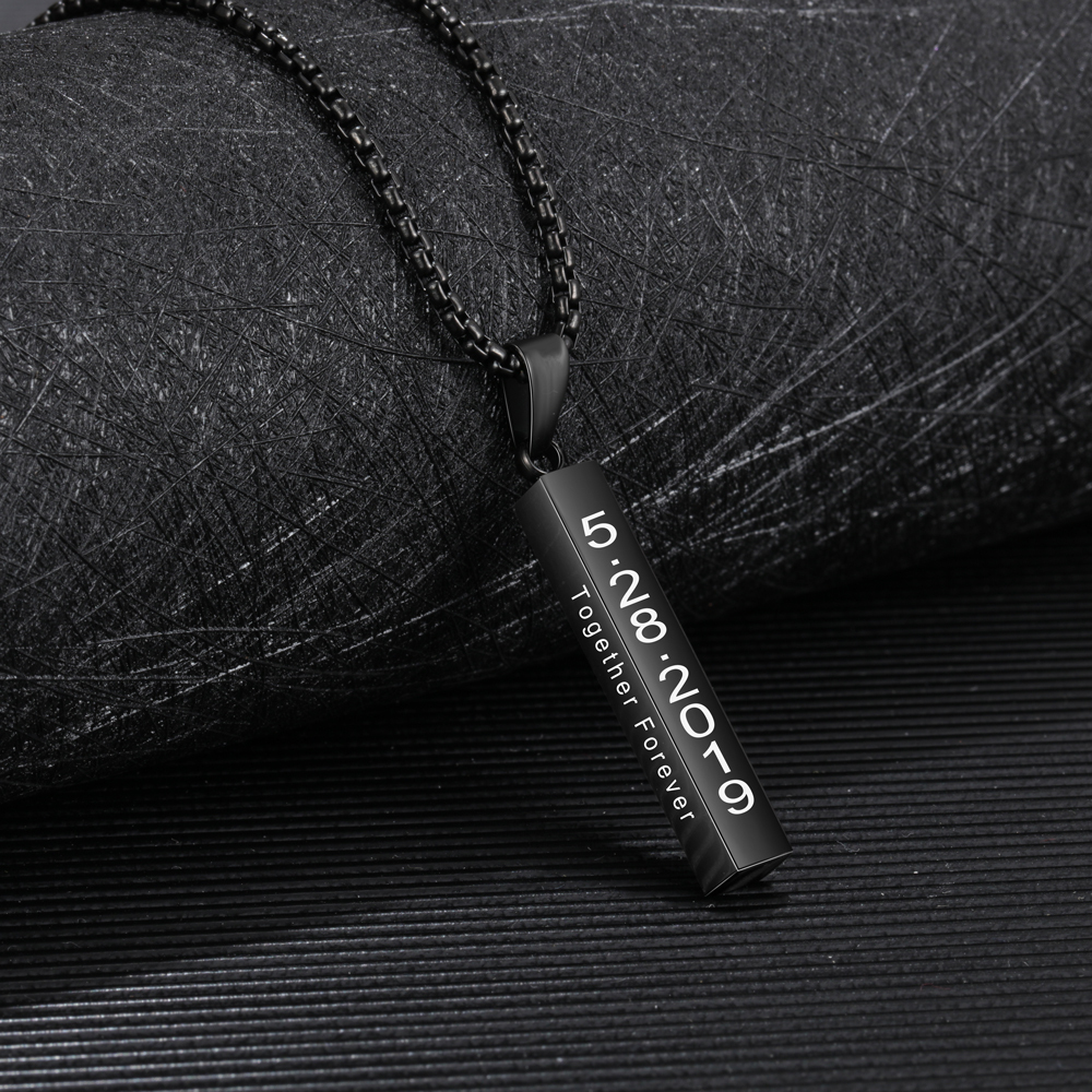 Collar Barra Vertical 4 Textos Personalizados-Jessemade ES