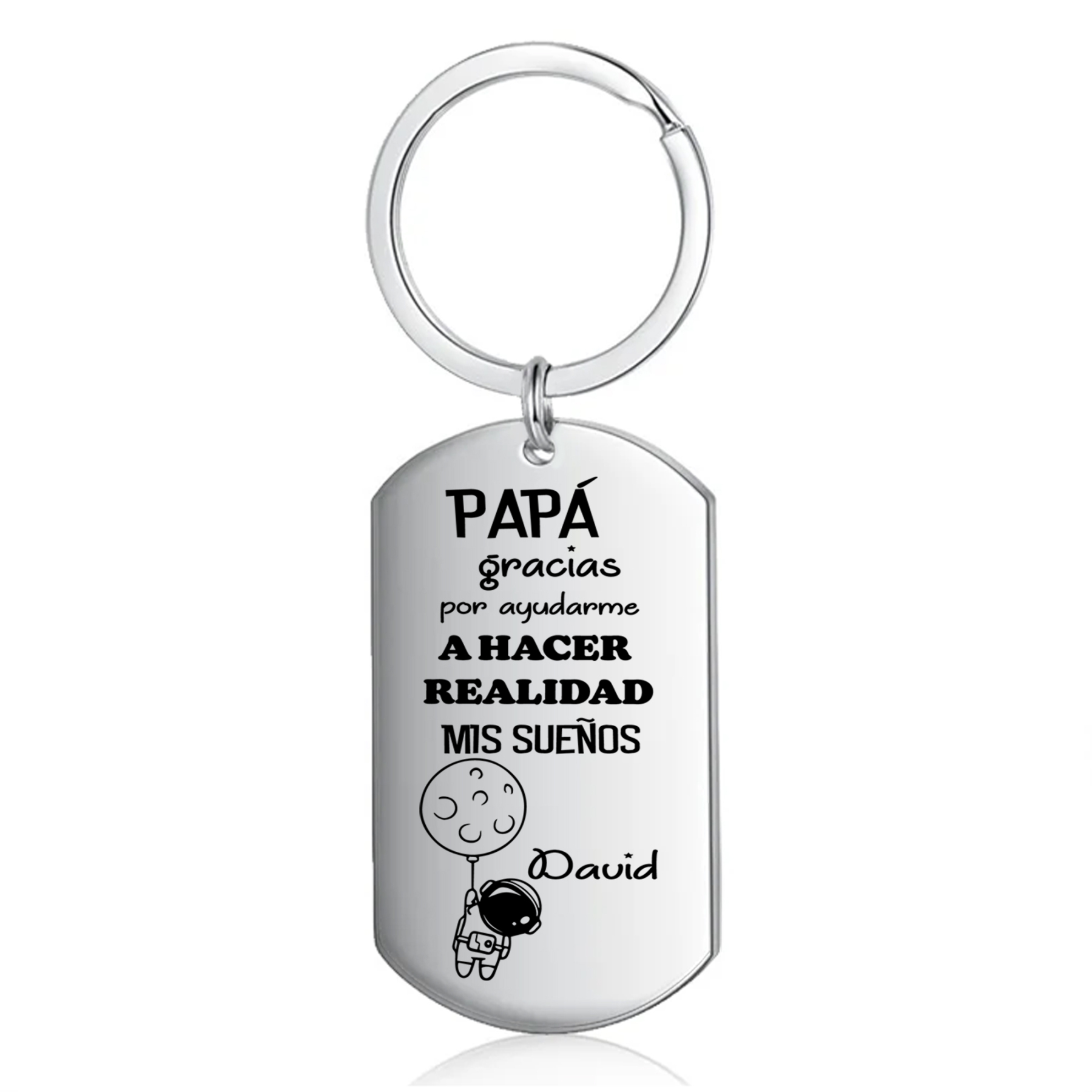 A mi papá-Llavero Personalizado PAPÁ GRACIAS... 1 Nombre-Jessemade ES