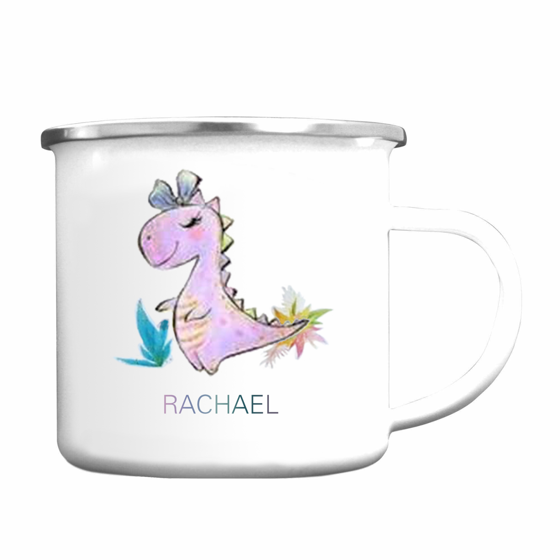Taza con dinosaurios para niños con 1 nombre personalizado-Jessemade ES