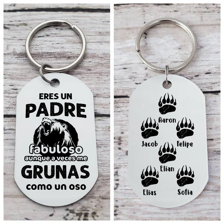 A mi papá-Llavero 1-7 Nombres Personalizados PADRE FABULOSO-Jessemade ES