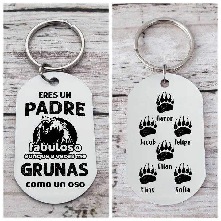 A mi papá-Llavero 1-7 Nombres Personalizados PADRE FABULOSO-Jessemade ES