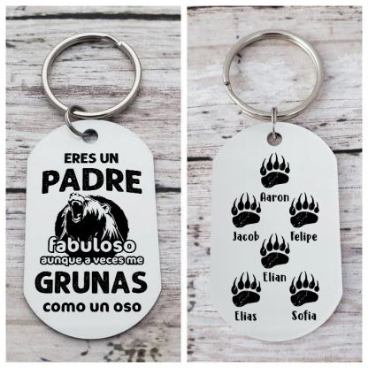 A mi papá-Llavero 1-7 Nombres Personalizados PADRE FABULOSO-Jessemade ES