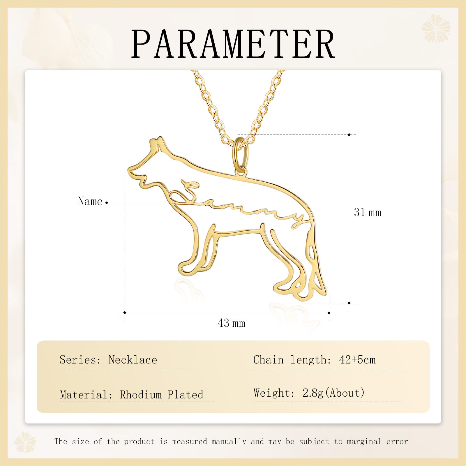 Collar de Perro con 1 Nombre Personalizado