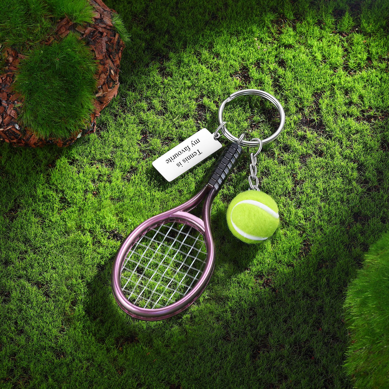 Etiqueta con texto personalizado para mochila, llavero de tenis