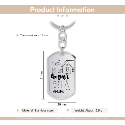 Llavero personalizado con 1 nombre para pareja unidad de llaveros-Jessemade ES