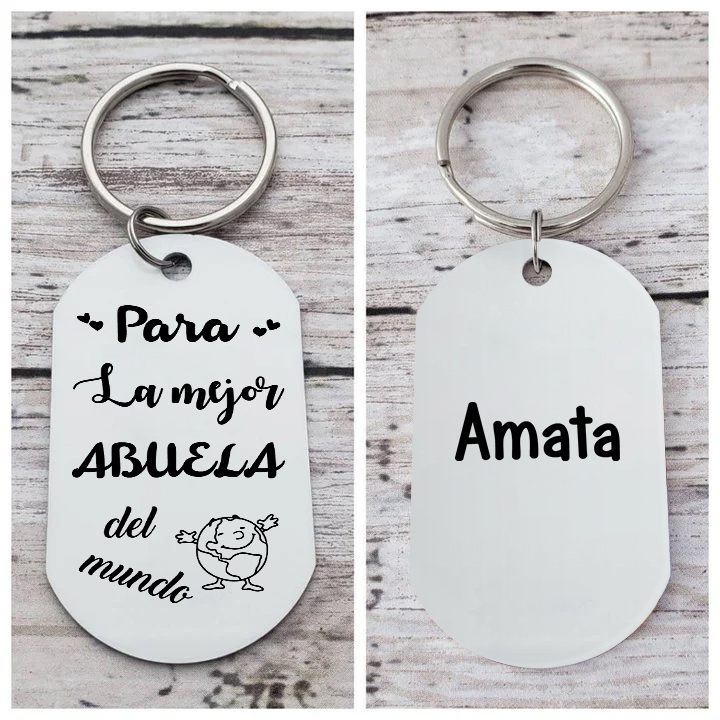 A mi abuela - Llavero 1-5 Nombres Personalizado LA MEJOR ABUELA-Jessemade ES