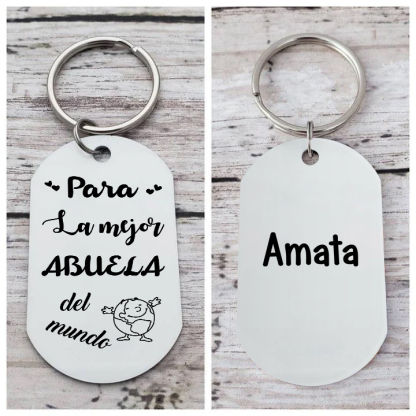 A mi abuela - Llavero 1-5 Nombres Personalizado LA MEJOR ABUELA-Jessemade ES