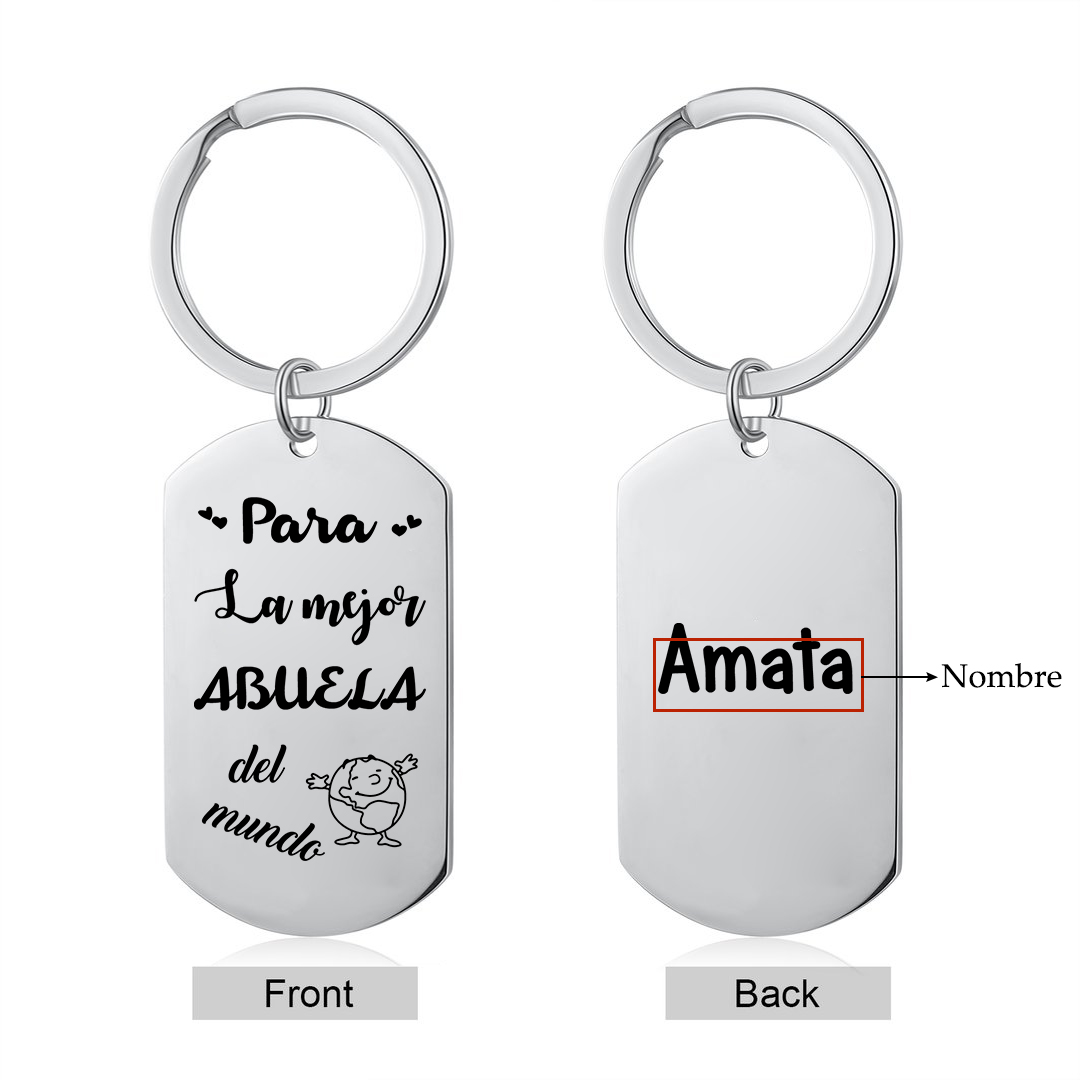A mi abuela - Llavero 1-5 Nombres Personalizado LA MEJOR ABUELA-Jessemade ES
