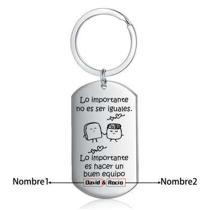 Llavero personalizado con 2 nombres para pareja-Jessemade ES