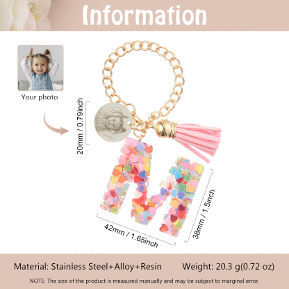 Etiqueta/Llavero con foto personalizada para mochila, botella