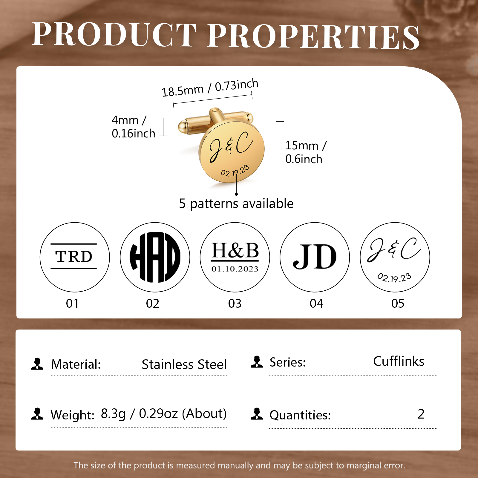 Gemelos con 2 letras personalizadas-Jessemade ES