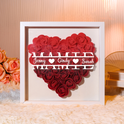 Adorno de madera de flores personalizado con 1 nombre y 1 texto-Jessemade ES