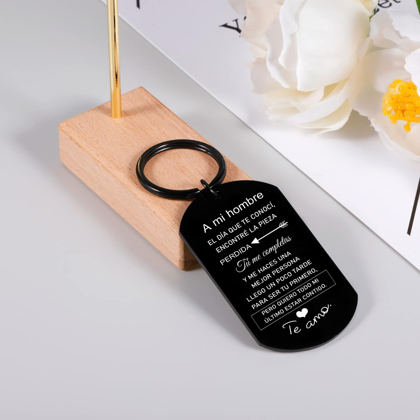 Llavero a mi hombre para pareja "Eres mi pieza perdida" 1 foto personalizada-Jessemade ES