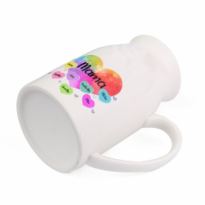 Florero de cerámica corazones 2-8 nombres personalizados con texto decoración del hogar-Jessemade ES