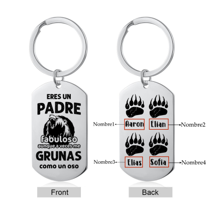 A mi papá-Llavero 1-7 Nombres Personalizados PADRE FABULOSO-Jessemade ES
