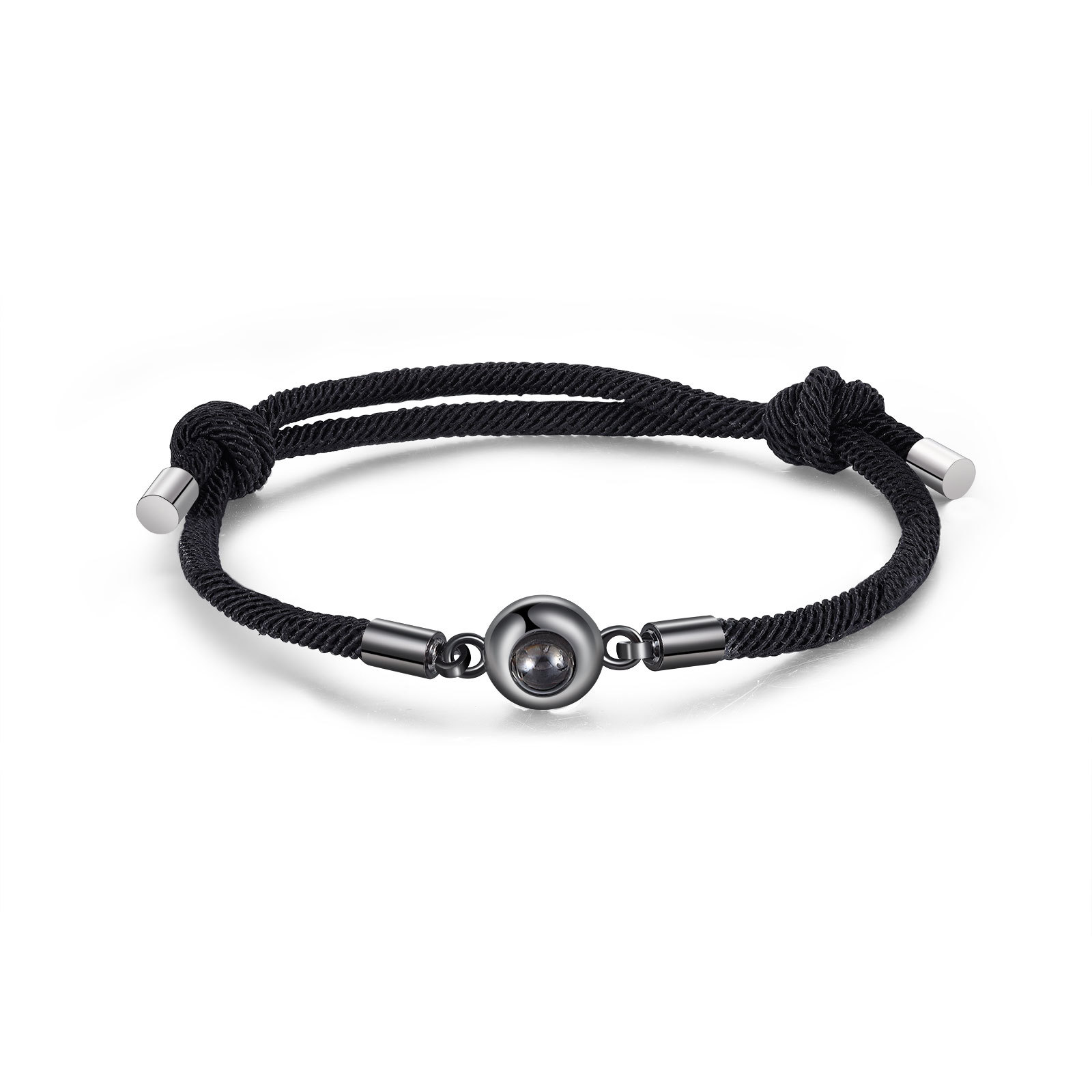 Pulsera para pareja con proyección de foto con dije de corazón magnético-Jessemade ES