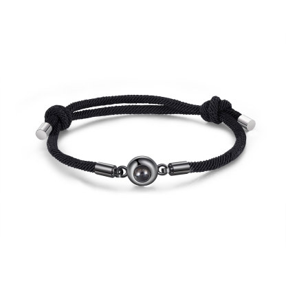 Pulsera para pareja con proyección de foto con dije de corazón magnético-Jessemade ES