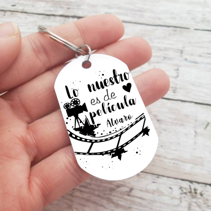 Llavero personalizado con 2 nombres para pareja unidad de llaveros-Jessemade ES