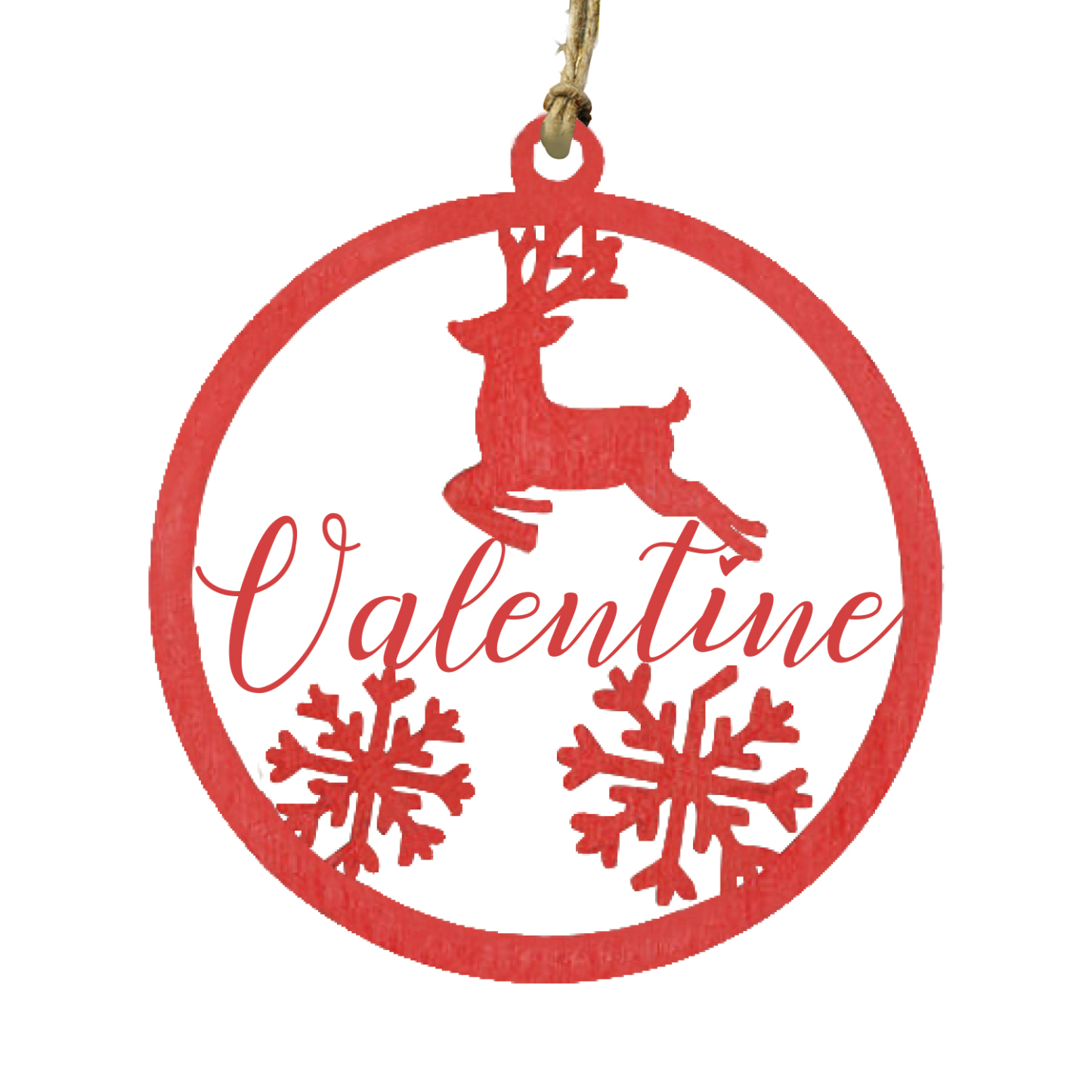 Navidad-Ornamento navideño con reno o cascabel con 1 nombre personalizado