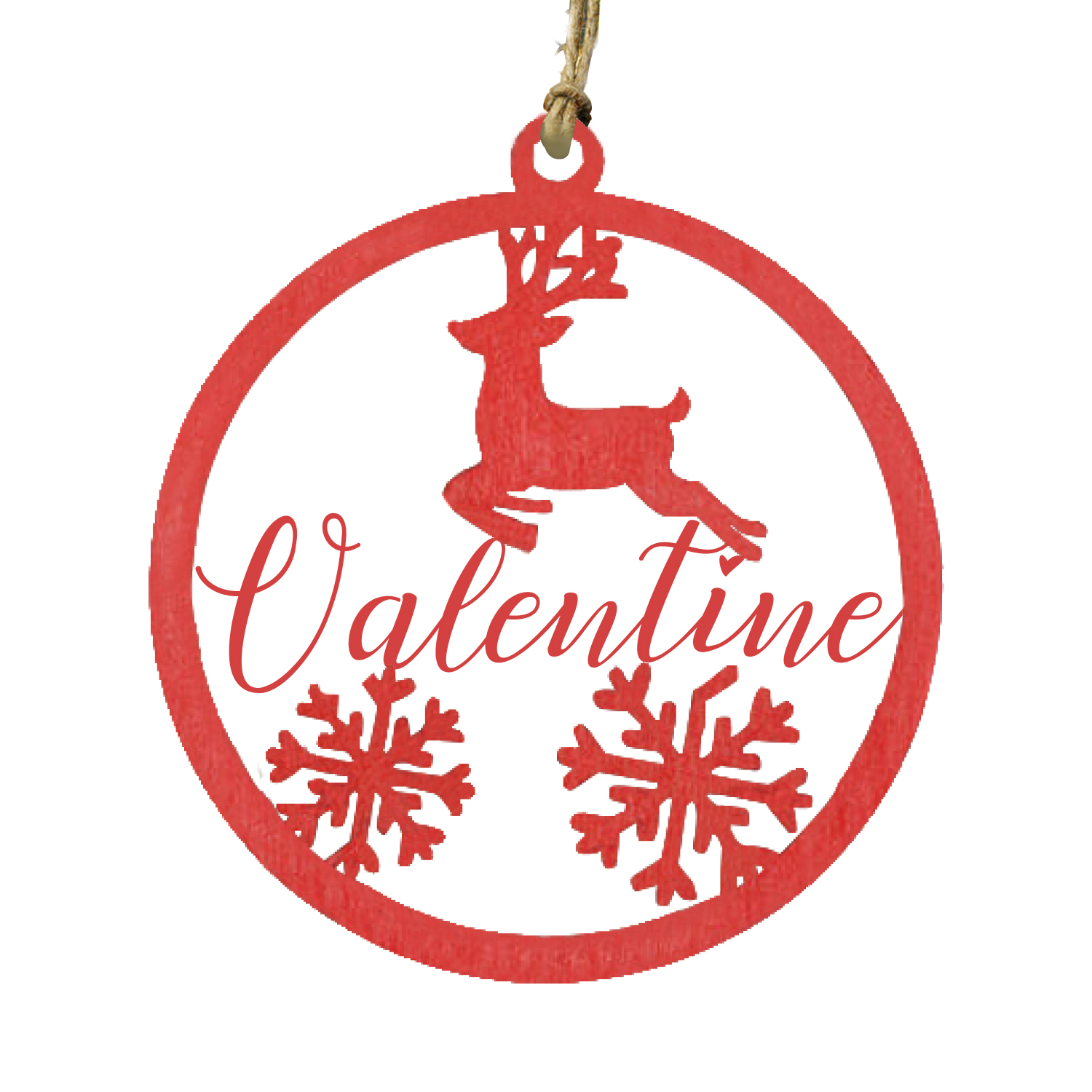 Navidad-Ornamento navideño con reno o cascabel con 1 nombre personalizado