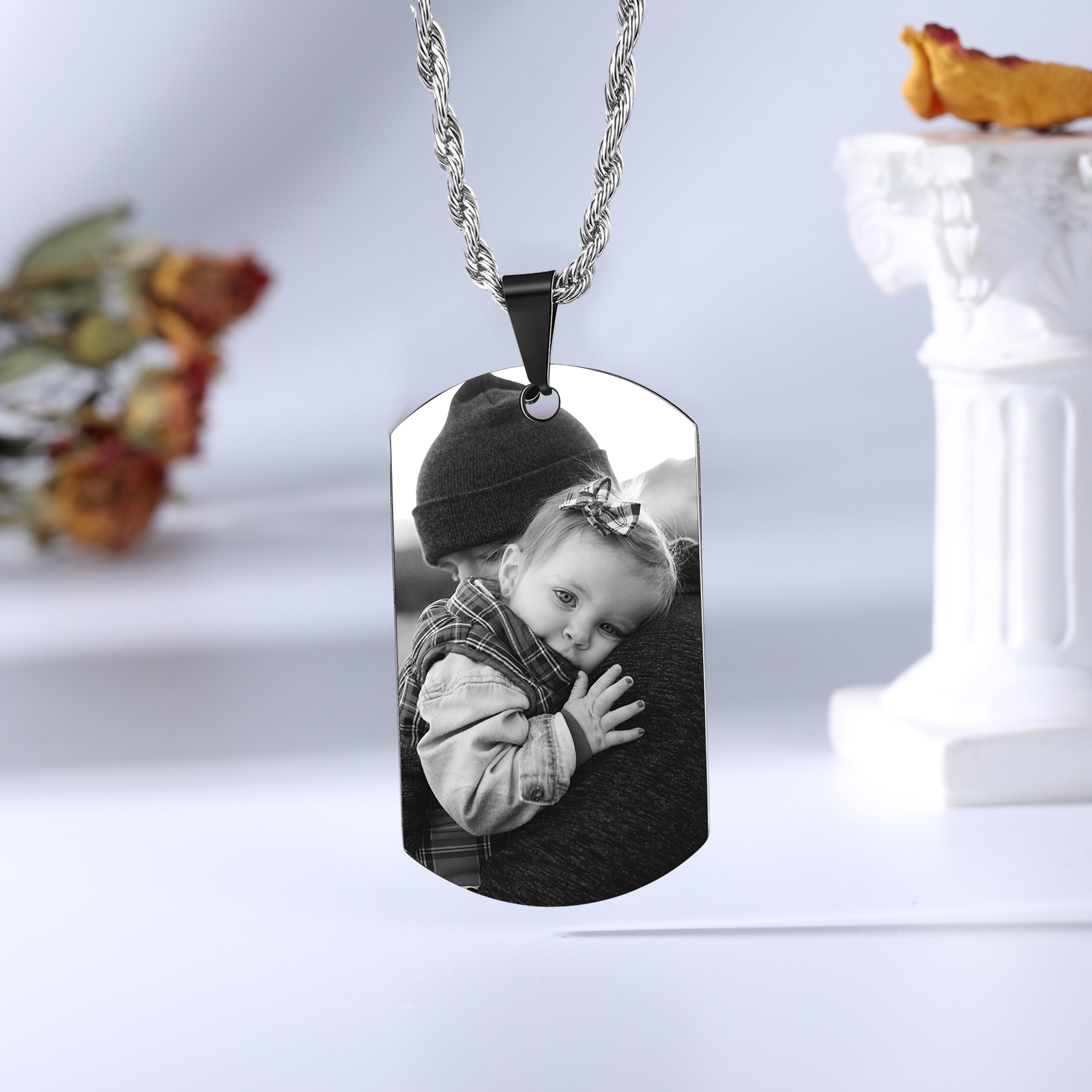 A MI PAPÁ-Collar de placa personalizada con foto-Jessemade ES