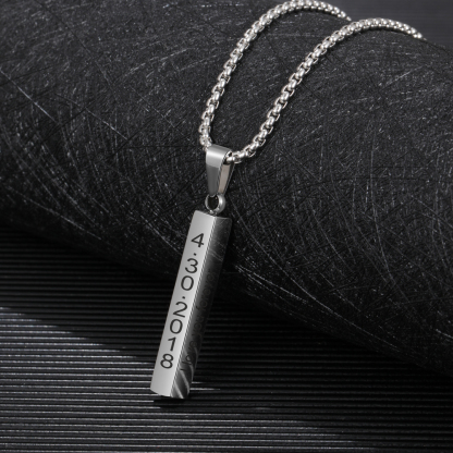 Collar Barra Vertical 4 Textos Personalizados-Jessemade ES