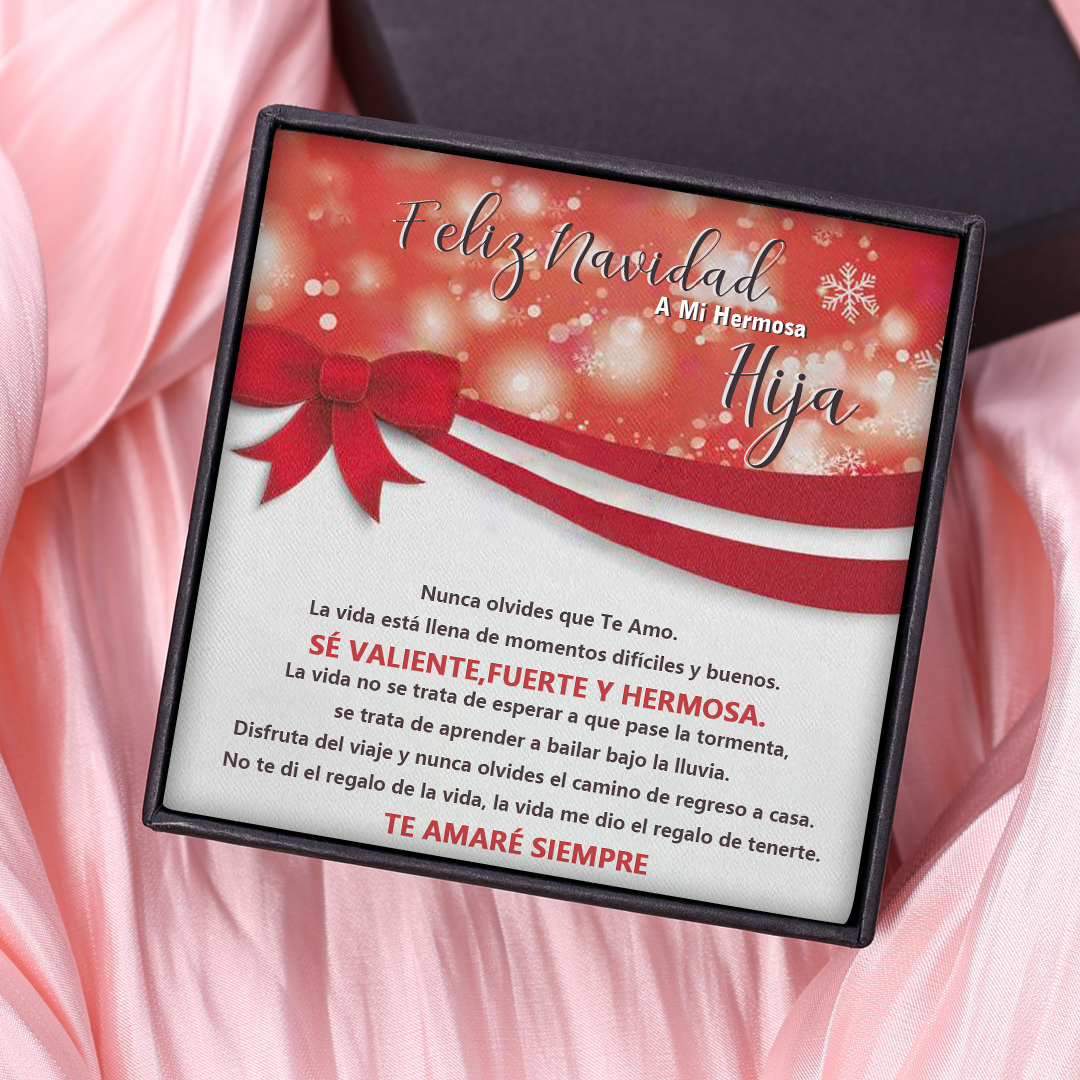 Una tarjeta-A mi hija, navidad-Jessemade ES