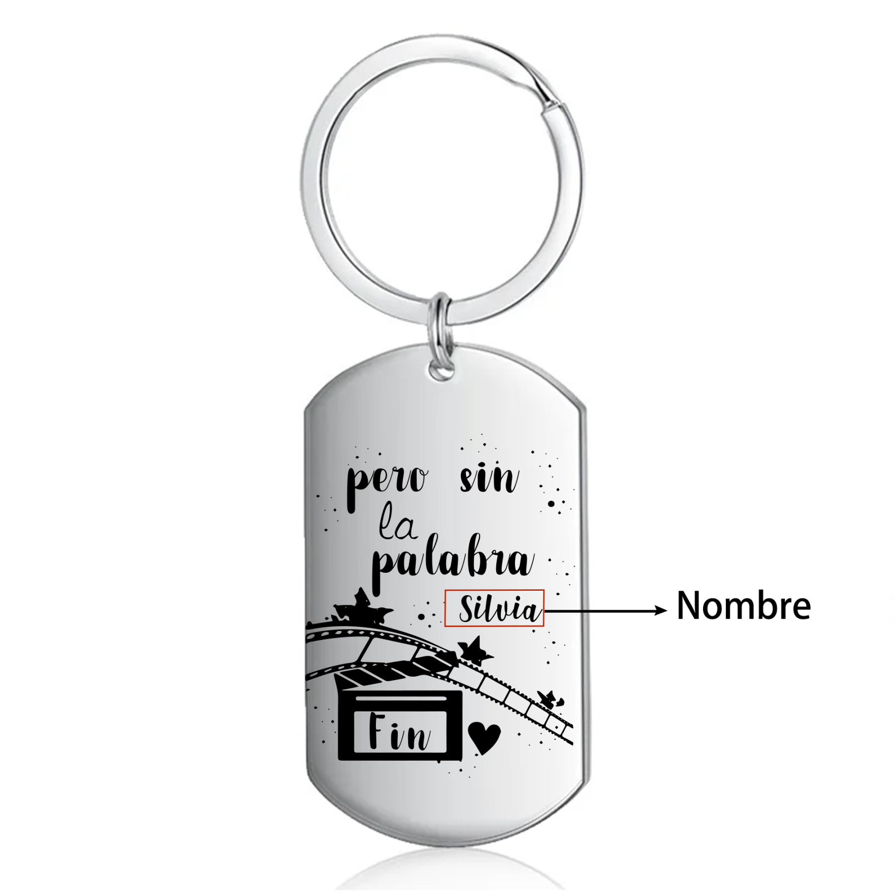 Llavero personalizado con 2 nombres para pareja unidad de llaveros-Jessemade ES