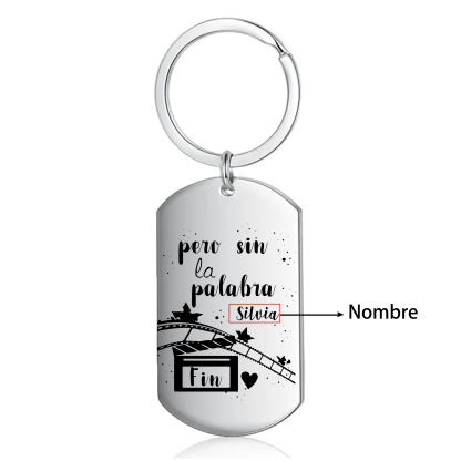 Llavero personalizado con 2 nombres para pareja unidad de llaveros-Jessemade ES