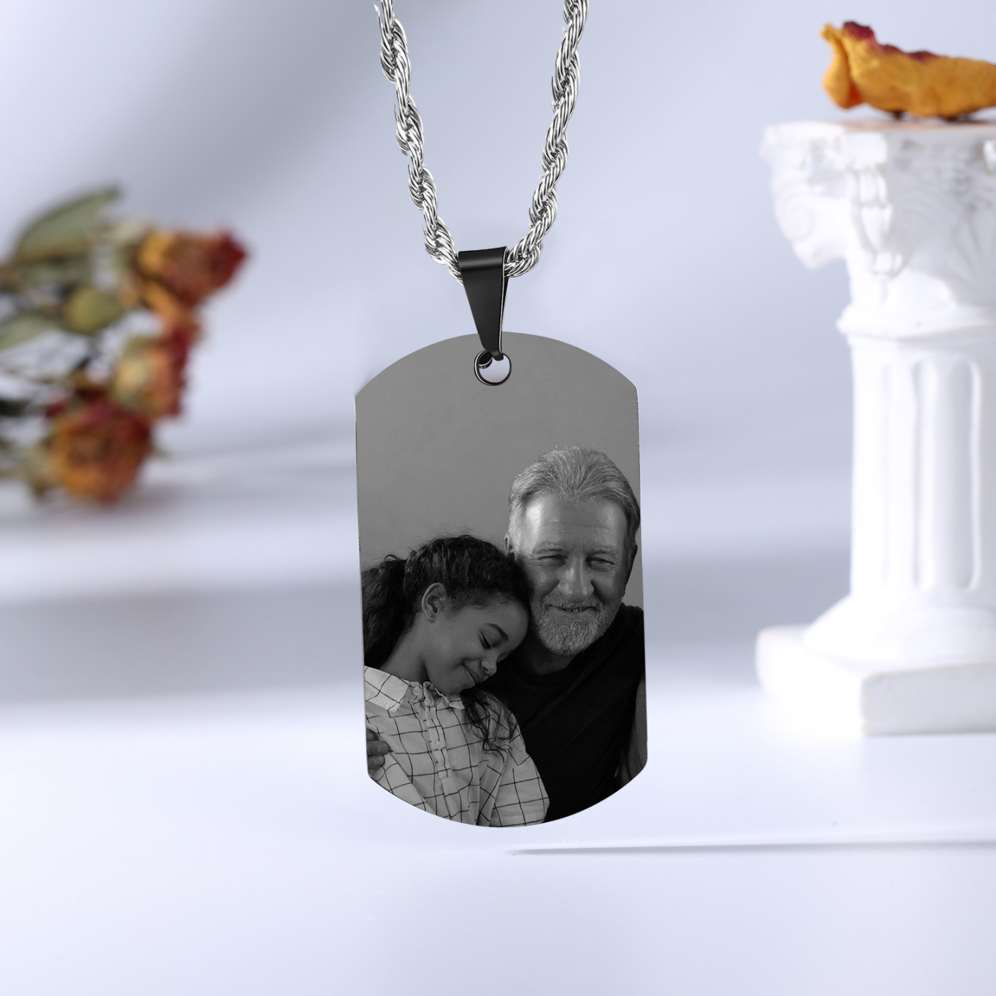A MI ABUELO-Collar abuelo y nieta de placa personalizada con foto-Jessemade ES