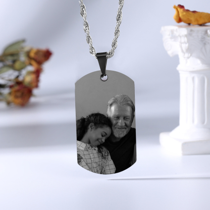 A MI ABUELO-Collar abuelo y nieta de placa personalizada con foto-Jessemade ES