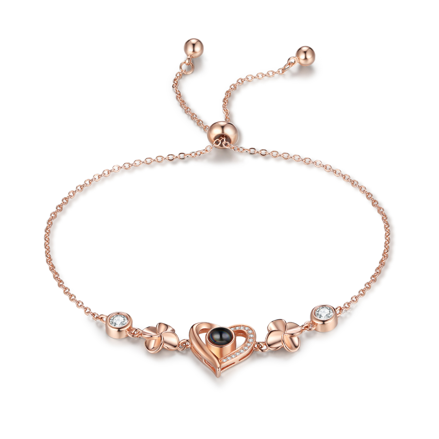 Pulsera de corazón con proyección de foto en color para mujer Brazalete de proyección-Jessemade ES