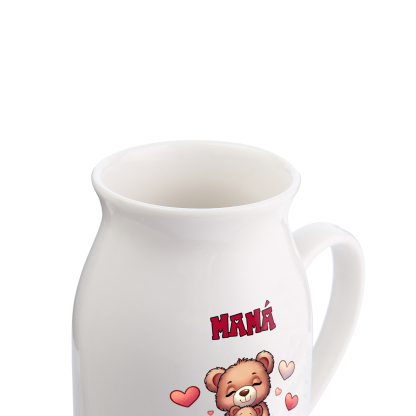 Florero de cerámica mamaosa y sus bebés 2-8 nombres personalizados con texto decoración del hogar-Jessemade ES