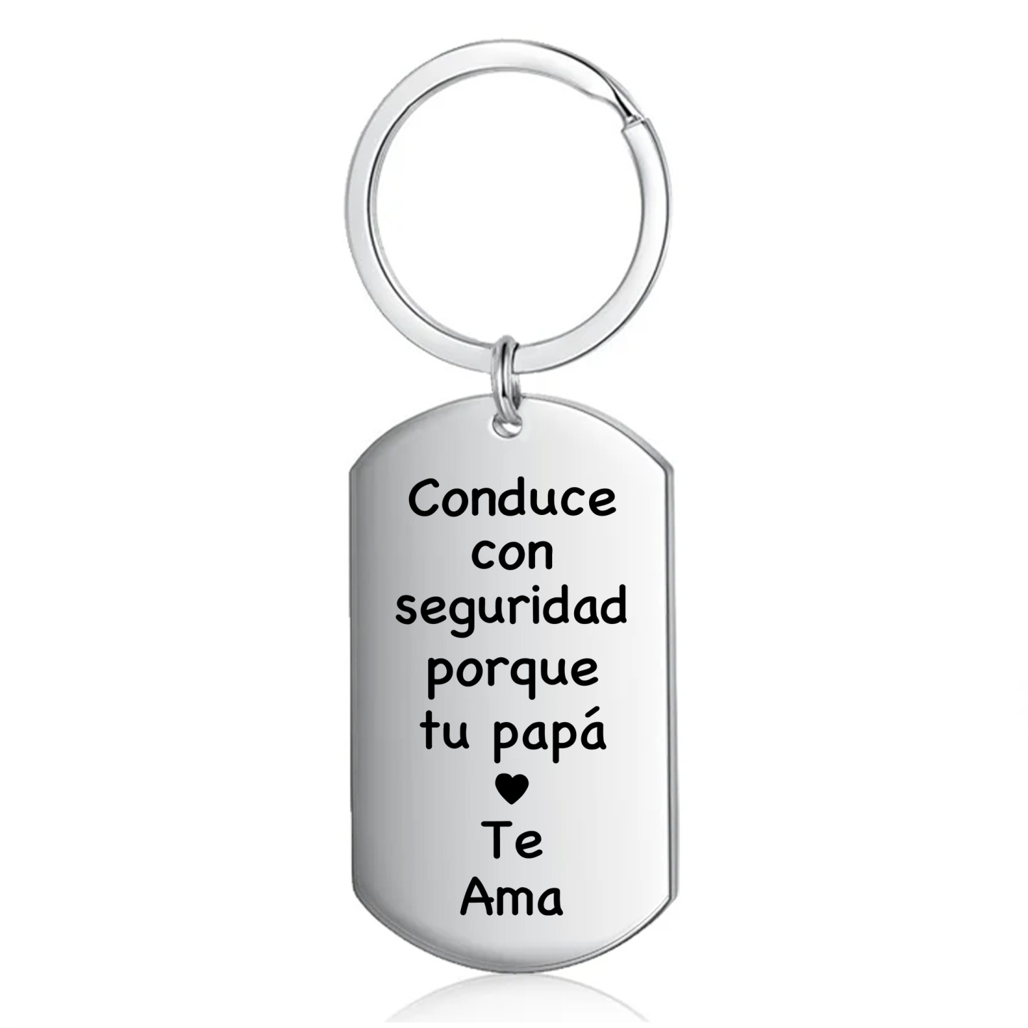 A mi hijo-Llavero de placa "Conduce con seguridad" de padres-Jessemade ES