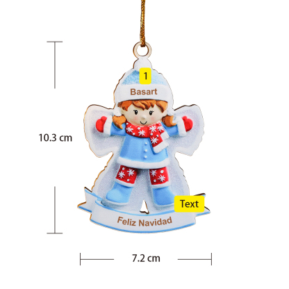 Navidad-Bebé Ornamento Navideño Muñeco 1 nombre y texto personalizados
