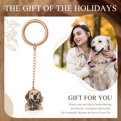 Llavero de mascota con colgante de foto personalizada-Jessemade ES