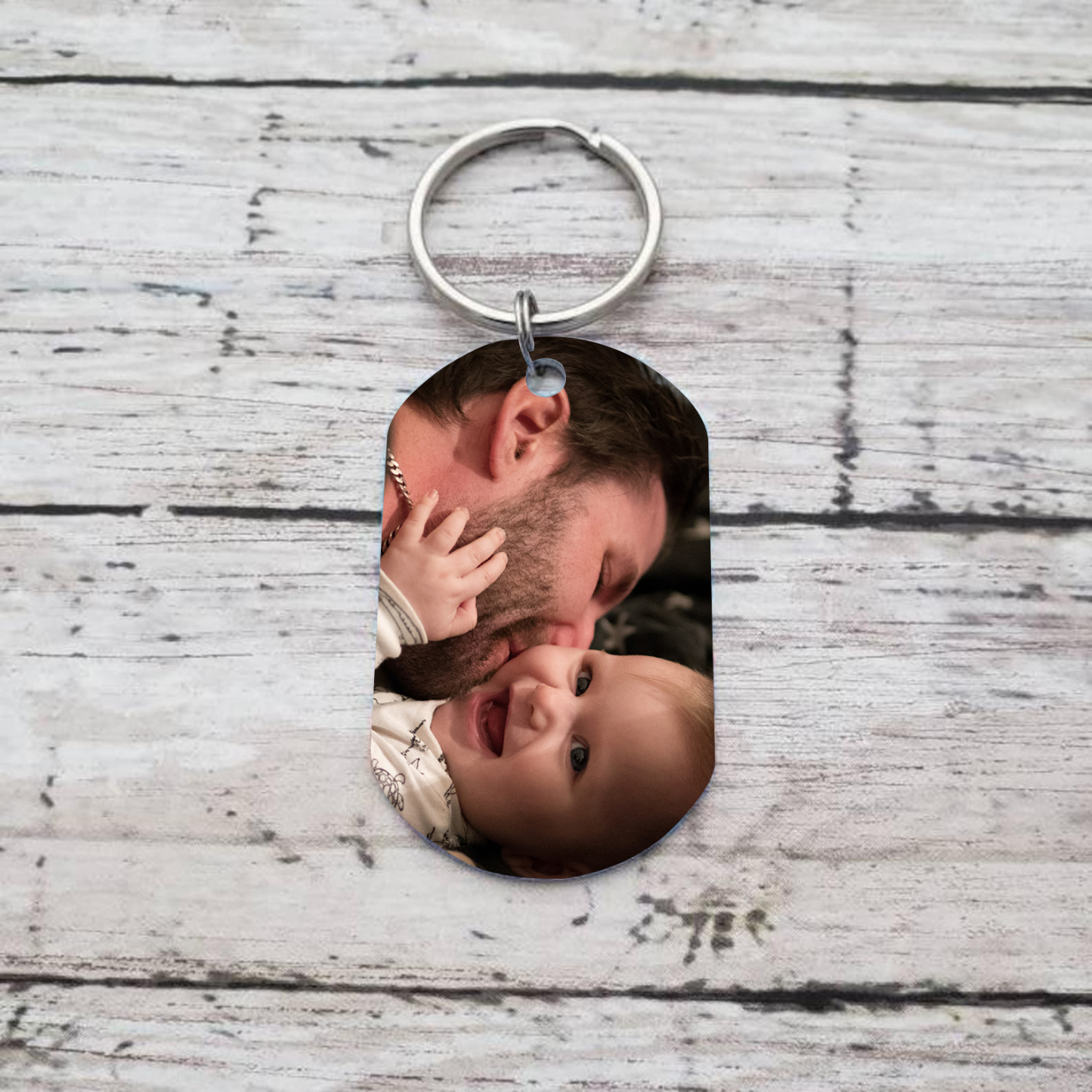A mi papá-Unidad de llavero y pulsera con caja y tarjeta personalizados con 2 nombres-Jessemade ES