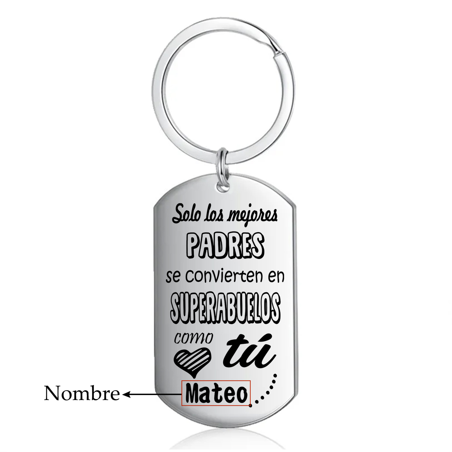 A mi abuelo-Llavero SUPERABUELOS personalizado con 1 nombre-Jessemade ES