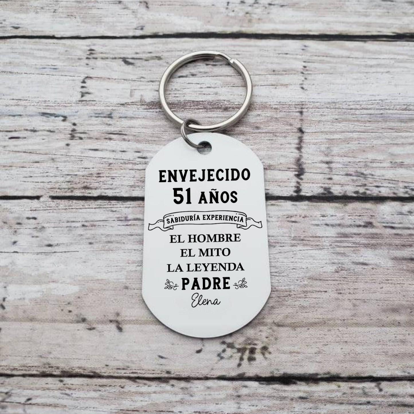Al cumpleaño de papá-Llavero Personalizado EL HOMBRE EL MITO LA LEYENDA Nombre, Número y Foto-Jessemade ES