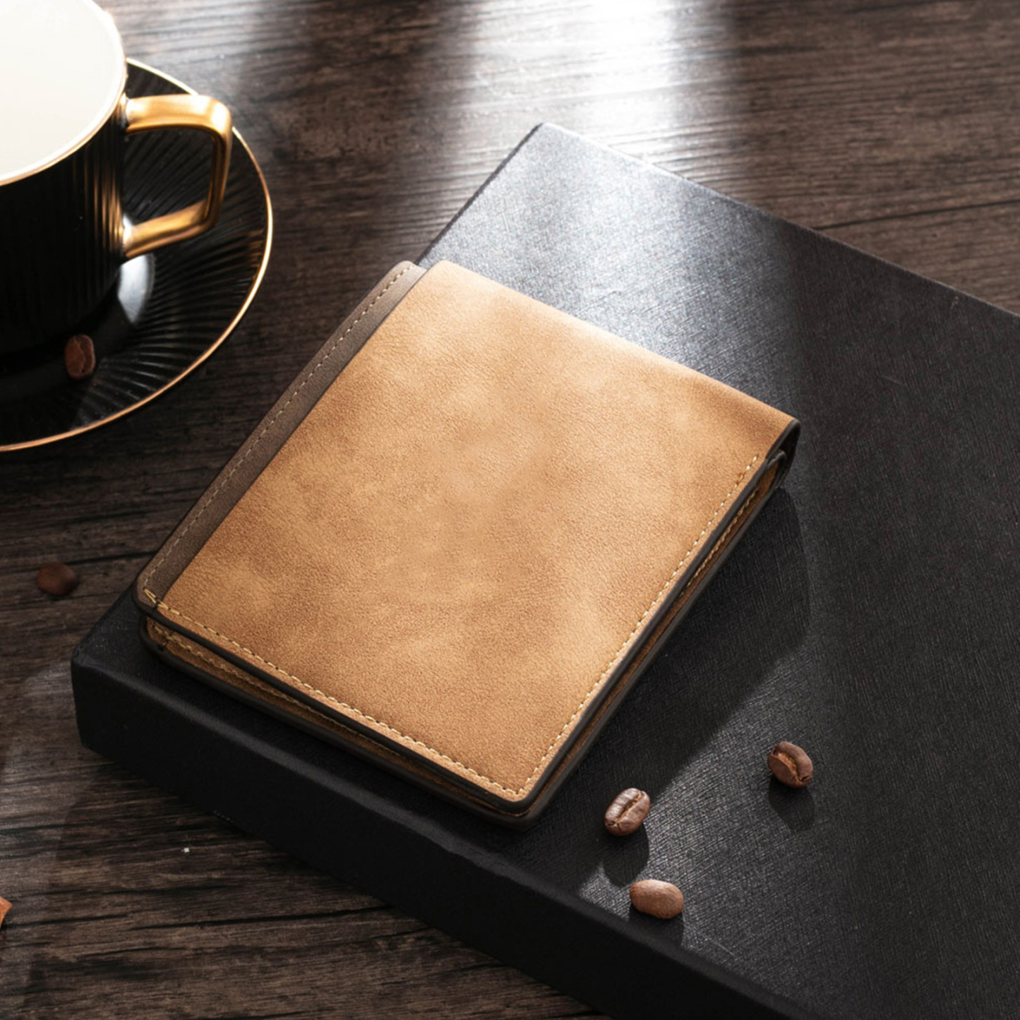 A mi papá-Cartera, billetera clásica siluetas 2-3 nombres personalizados para hombre monedero-Jessemade ES