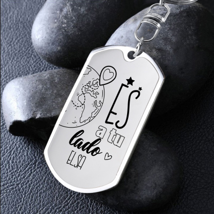 Llavero personalizado con 2 nombres para pareja unidad de llaveros-Jessemade ES